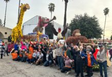 PHOTO: Bill Glazier | The South Pasadenan | South Pasadena Tournament of Roses 2024 float at the Tournament of Roses final judging on December 31, 2023.