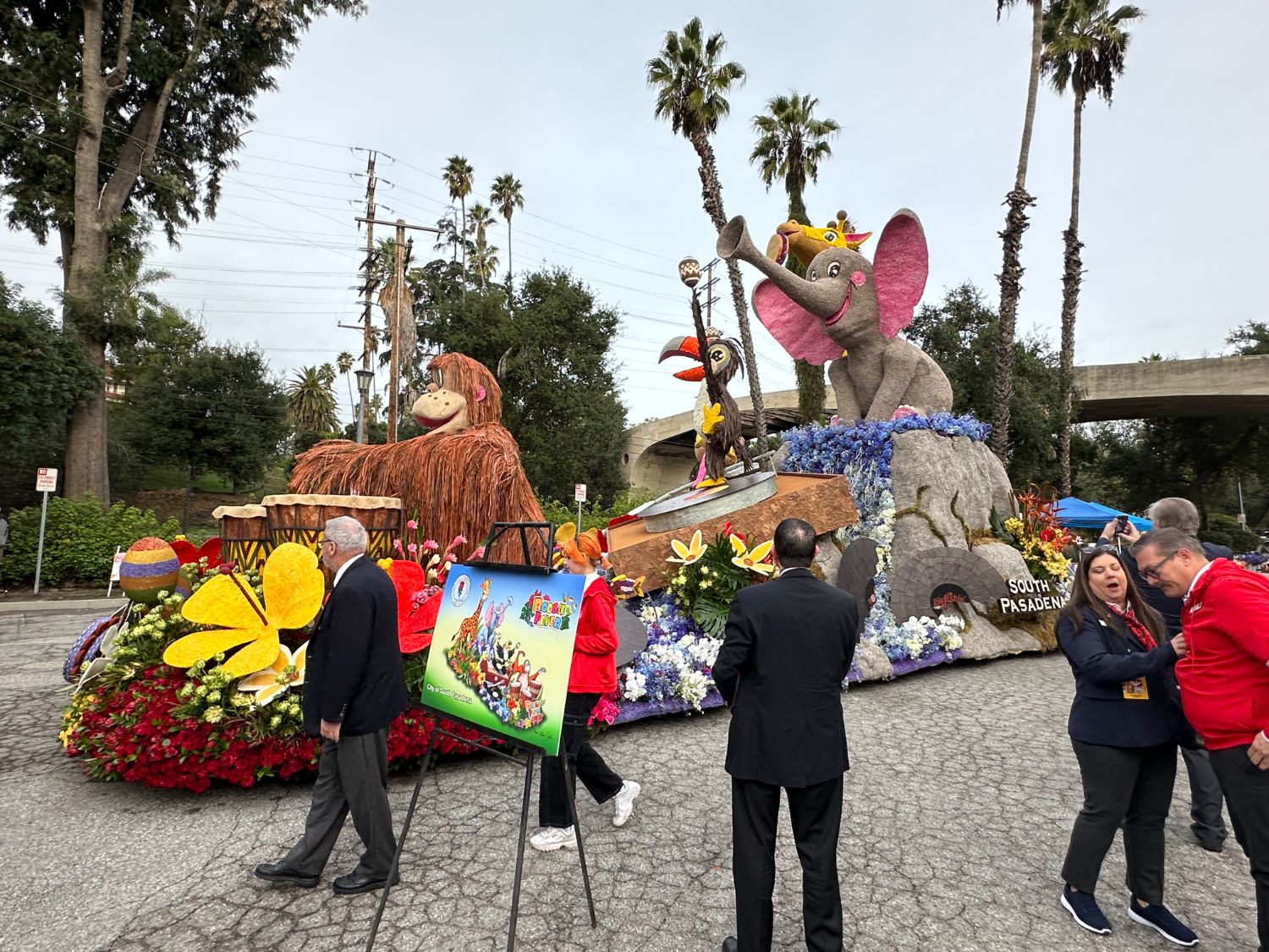 PHOTO: Bill Glazier | The South Pasadenan | South Pasadena Tournament of Roses 2024 float at the Tournament of Roses final judging on December 31, 2023.