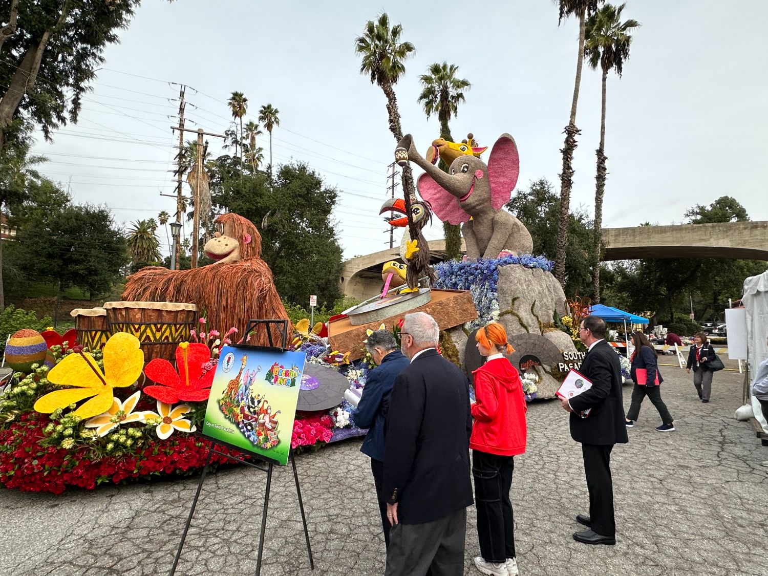 PHOTO: Bill Glazier | The South Pasadenan | South Pasadena Tournament of Roses 2024 float at the Tournament of Roses final judging on December 31, 2023.