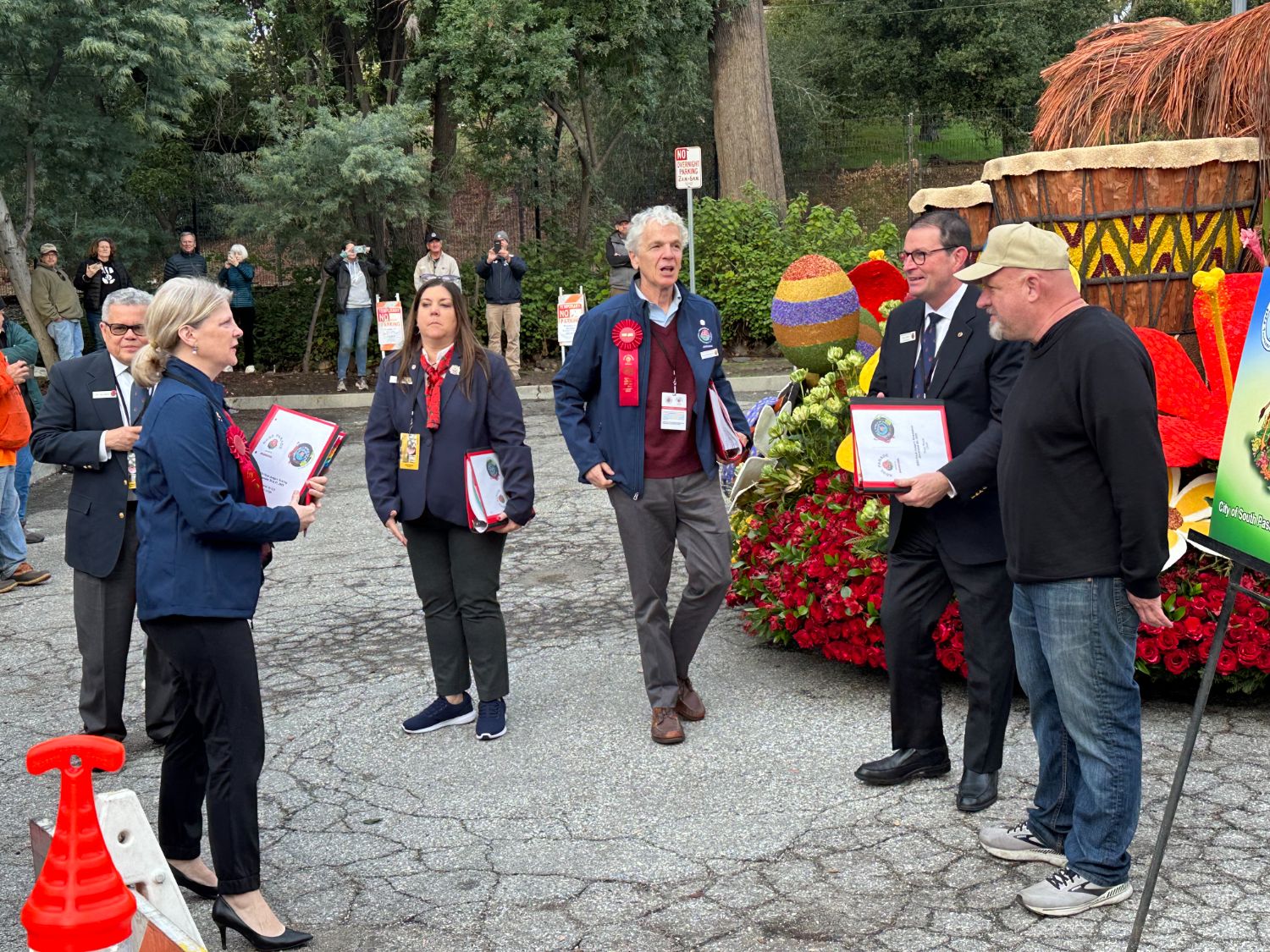 PHOTO: Bill Glazier | The South Pasadenan | South Pasadena Tournament of Roses 2024 float at the Tournament of Roses final judging on December 31, 2023.
