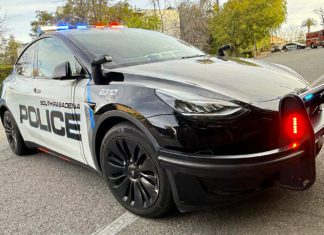 PHOTO: SPPD | The South Pasadenan | Tesla Police Car