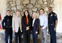 PHOTO: City of South Pasadena | Memorial Day 2026. Left to Right: SPPD Officer Shannon Robledo, City Councilmember Jon Primuth, Mayor Sheila Rossi, City Councilmember Janey Braun, City Councilmember Michael Cacciotti, SPPD Chief Derek Elmore.
