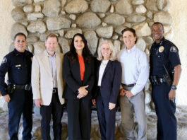 Memorial Day Ceremony South Pasadena | Reading, and honoring, the Names of All It’s Fallen PHOTO: City of South Pasadena | Memorial Day 2026. Left to Right: SPPD Officer Shannon Robledo, City Councilmember Jon Primuth, Mayor Sheila Rossi, City Councilmember Janet Braun, City Councilmember Michael Cacciotti, SPPD Chief Derek Elmore.