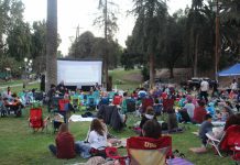 Movies in the Park | Coco! South Pasadena Schedule | Bill Glazier | SouthPasadenan.com News | Families gather at Garfield Park.