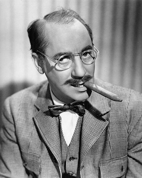 Groucho Marx: American comedian, actor, writer, and singer who performed in films and vaudeville on television, radio, and the stage. (Wikipedia)