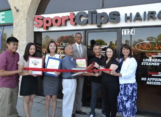 Sport Clips Celebrates One Year Anniversary with Ribbon Cutting