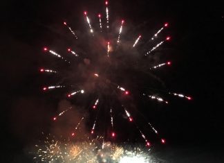 Families Gather for Fireworks Display at SPHS