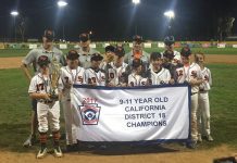 South Pasadena Little League 11 year old Major Baseball All Stars win the 2017 District 16 Championship